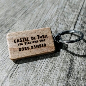 Portachiavi Personalizzato in Legno Massello